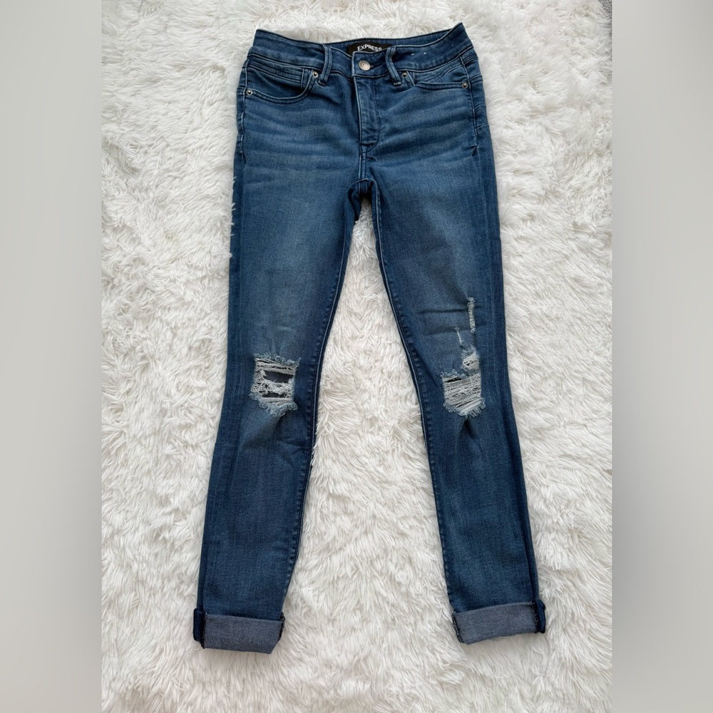 Express Denim Perfect Lift Ankle leggings